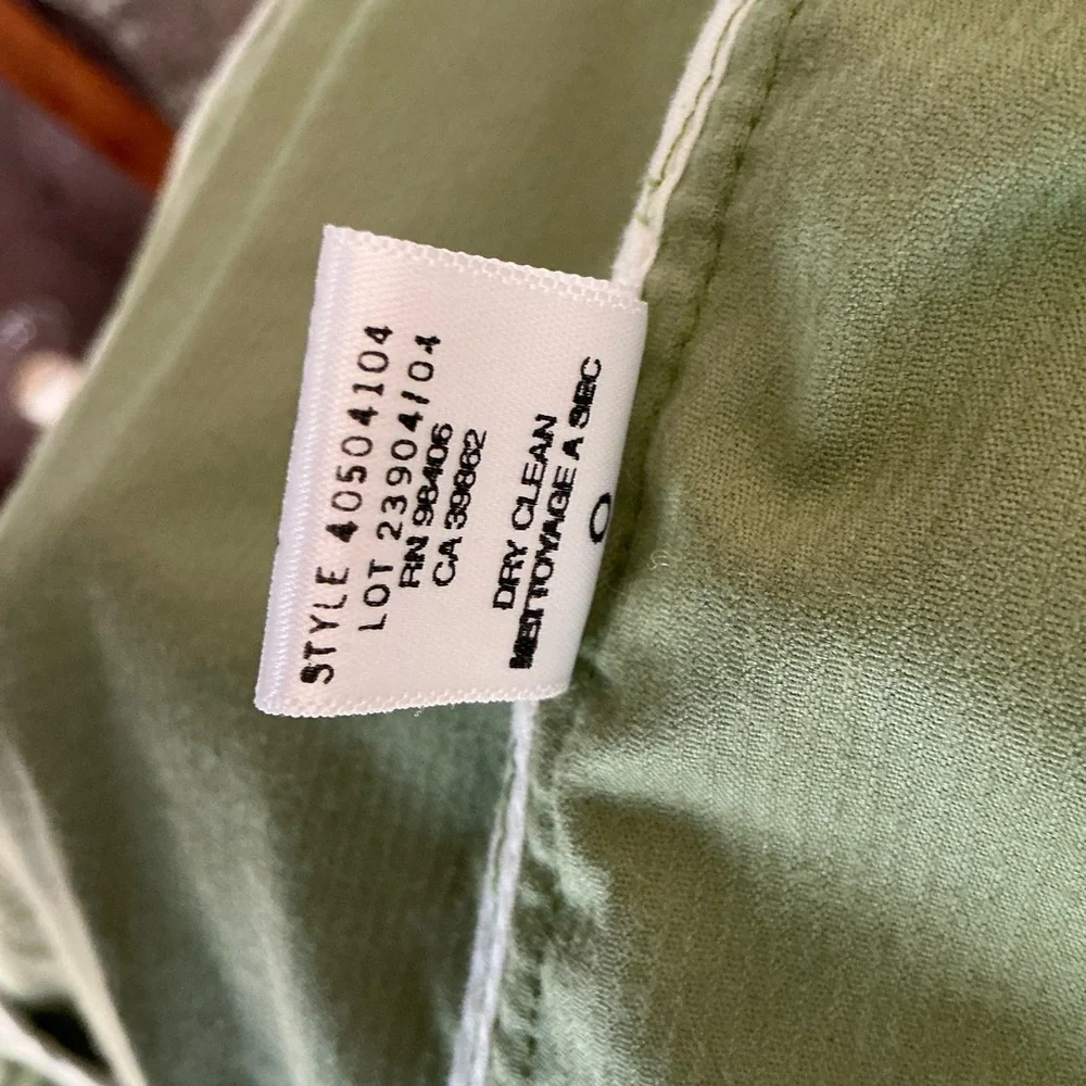 Theory green corduroy blazer jacket coat women 12 cotton/lycra Great for SPRING! - Picture 6 of 6